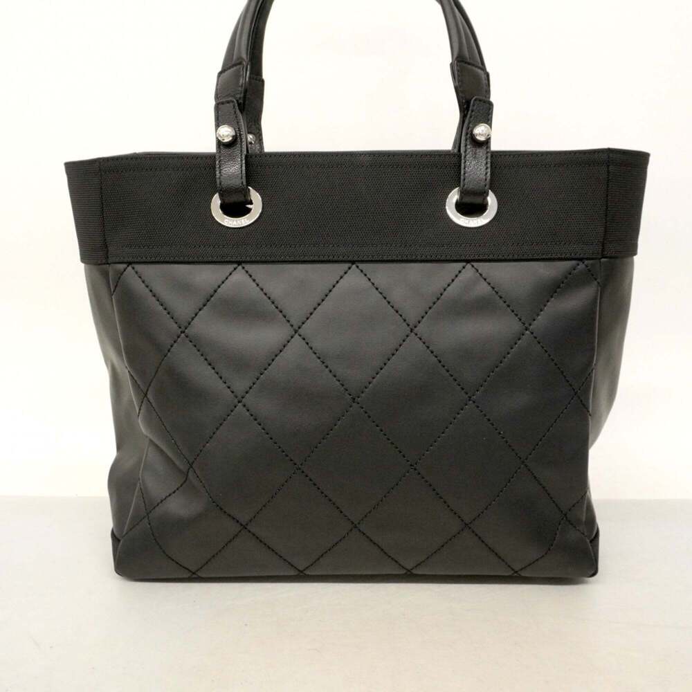 CHANEL Black Leather Tote Bag - Picture 9 of 10